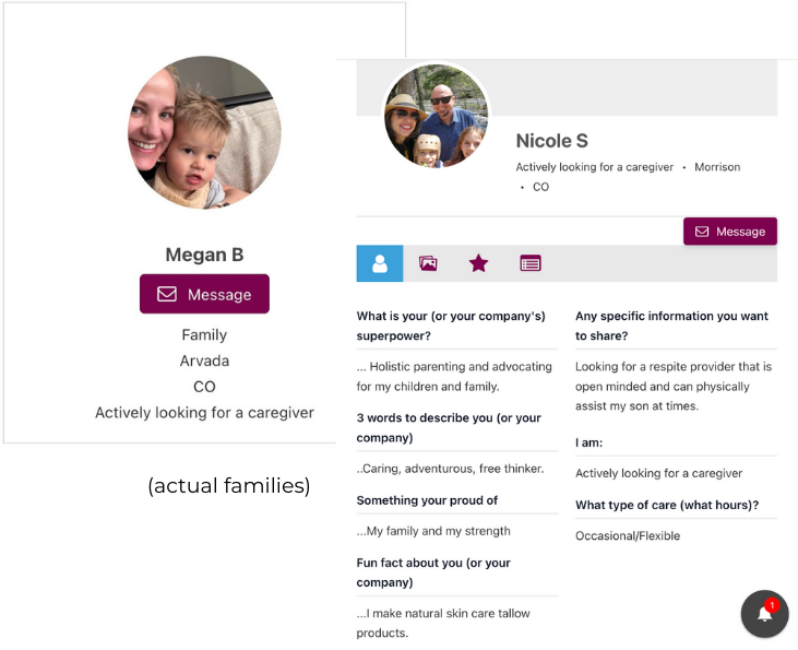 Family sample profiles